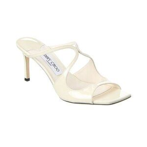 Jimmy Choo Anise 75 Patent Sandal, White